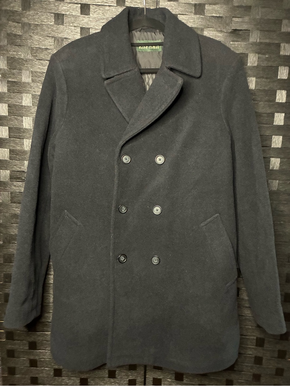 Lauren Ralph Lauren Black Double-Breasted Wool Peacoat - Picture 4 of 8